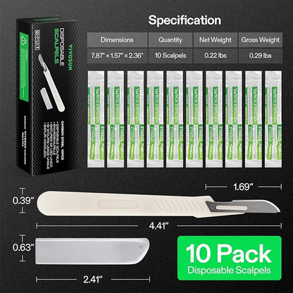 VIVOSUN #10 High-Carbon Steel Blades for Cutting Plants and Propagation