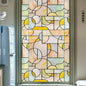 3D Stained Glass Window Privacy Film, Heat Control UV Blocking Static Cling Decorative Window Film for Bathroom,Front Door,Home Non Adhesive,35.4 x 78.7 inches Wilderness