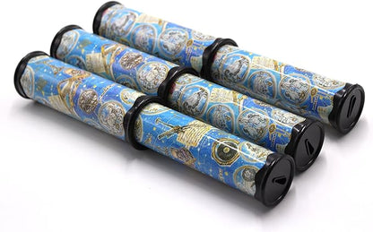 Magic Kaleidoscope, 4 Pack for Kids Adults 3D Mirror Lens Kaleidoscope Party Favors Stretchable Long Classic Kaleidoscope Toy Educational Science Developmental Toy (Two Colors)
