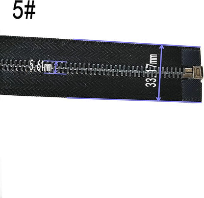Leekayer 5# 30 Inch Separating Jacket Zipper Black Nickel 76cm Metal Zipper Heavy Duty Metal Zippers for Sewing Crafts Bag Replacement Zipper for Repair Coats