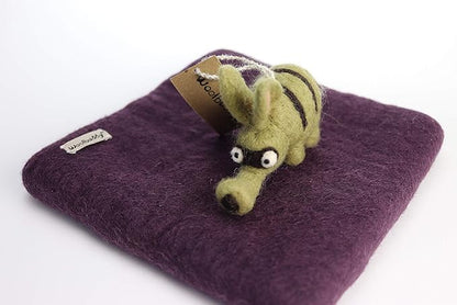 Woolbuddy Needle Felting Pad – Purple Wool Mat 10x10x1.5" – Foam Alternative Base for 3D, Wet, & Dry Felting Crafts