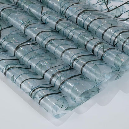 DKTIE Nature Pattern Rainbow Window Film Decorative Stained Glass Window Film Static Cling Films Easy Apply Removable Comes with Tools (U1747-rainbow, 17.7" x 78.7")