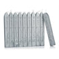 Mceal Sealing Wax Stick with Wick Flower De Luce of France Retro 10 Pieces Pack(Silver Grey)