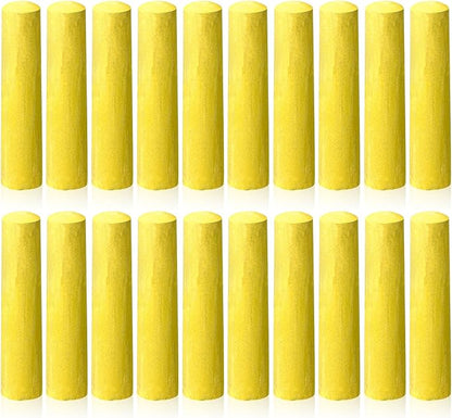 20 Pcs Sidewalk Chalks for Kids Non Toxic Jumbo Chalk for Party Gift Outdoor Art Classroom Play Painting (Yellow)