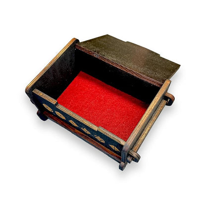 Dice Box - BLACK - 6x4x3 Also holds jewelry and great for desks and desk top items (Beholder)