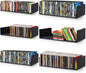 U Shape Floating Shelves Wall Mount Metal Bookshelf CD DVD Storage Display Shelves, Black Set of 6