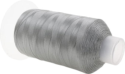 Mandala Crafts Gray Heavy Duty Thread -1500 Yds Tex 90 Thread for Sewing Drapery Jeans Leather Hair - Bonded Polyester Thread Outdoor Marine Upholstery Threads