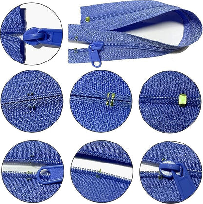 DOITEM Zipper Tape 3 mm Nylon Endless Zipper Set with Slider - 5 Colors