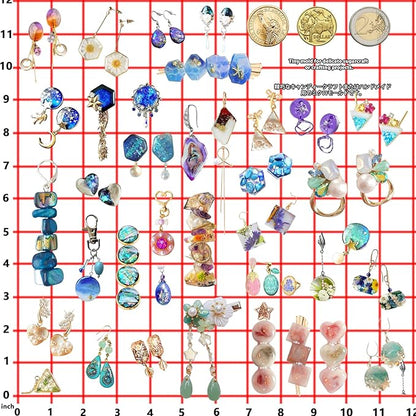 FUNSHOWCASE Cabochon Resin Mold Pack of 2 Mosaic Tile Epoxy Casting Jewelry Making
