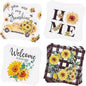 Cocktail Napkins 80 Pack 2 Ply Floral Beverage Luncheon Dinner Paper Napkins Flower Print Disposable Napkins for Wedding Thanksgiving Anniversary Celebrations, 5X5 Inches Folded