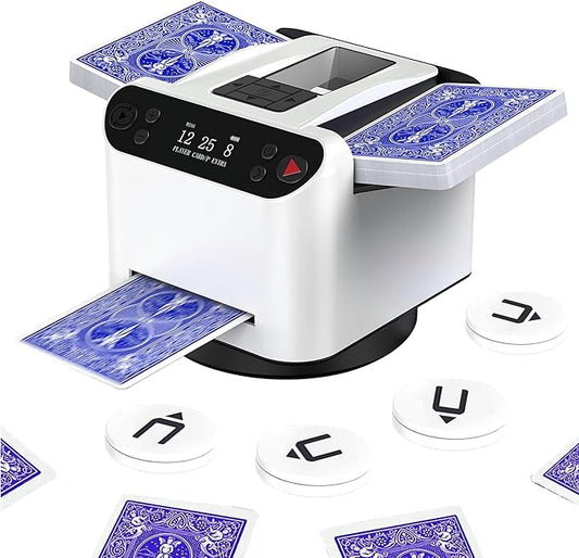 Automatic Card Shuffler and Dealer 360°Rotating 2 Decks Card Dealer