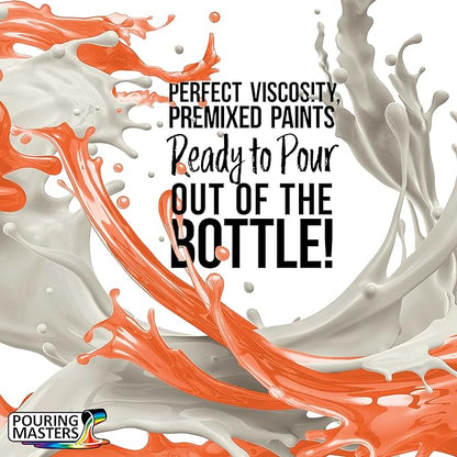 Pouring Masters Carrot Cake Ready to Pour Acrylic Pouring Paint - Premium 8-Ounce Pre-Mixed Fluid Acrylic Paint - Fluid Art Supplies for Canvas, Wood, Paper, Tile & Rocks