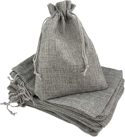 Palmhomee Pack of 25 Burlap Gift Bags with Drawstring Linen Jewelry Pouches Wedding Hessian Jute Bags for Birthday Jewelry and Treat Pouches Party Wedding Favors Gift Art and DIY Craft (7x9 Inch ,