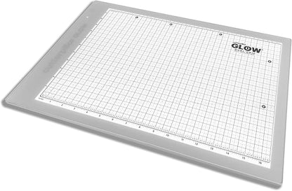 CUTTERPILLAR GLOW CLASSIC LED Light Board, with Translucent, Self-Healing Cutting Mat Light Box Tracing Pad w/Non-Slip Translucent Self-Healing Cutting Mat, 13” x 19" - Perfect for Quilters & Crafters