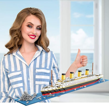 Titanic Architecture Set Micro Building Blocks Model Kit for Adults, Teens and Kids Age of 14+ 1872 Pieces