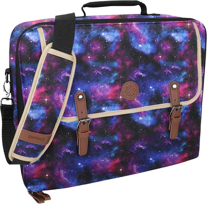 ENHANCE Designer Edition TCG Bag - MTG Shoulder Bag with Customizable Dividers & Accessory Pocket for Deck Boxes, Dice - Card Storage Compatible with Magic the Gathering, Lorcana (Galaxy)