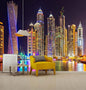 Mural Wallpaper Large City Night View Wall Mural for Bedroom Living Room TV Background Sofa Wall（Not Peel and Stick）