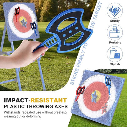 Throwing Axe for Axe Throwing Game for Backyard, Throwing Axe Set with Throwing Star for Outdoor Games, Durable and Fun for All Ages