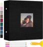 Zesthouse 18 In Photo Album Self Adhesive with Picture Display Window, 3-Ring Scrapbook Albums 60 Pages Holds 10x12 8x10 5x7 4x6 Photos, DIY Photo Book Ideal Gift for Family Wedding Baby