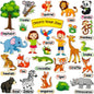 PENGFULL Felt Flannel Board Story Pieces for Toddlers Preschool,Kids Interactive Storytelling Teaching Play Kits for Flannel Board,with Words Felt Pieces(New Zoo)