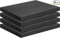 4 PCS Black Foam Padding- 16x12x1 Inch Polyurethane High Density Foam Cuttable Black Sheet Pad Cushioning Inserts for Packing Cases and Crafts