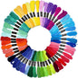 Friendship Bracelet String 50 Skeins Fashionable Rainbow Color Embroidery Floss Cross Stitch Embroidery Thread Cotton Floss Bracelet Yarn, Craft Floss
