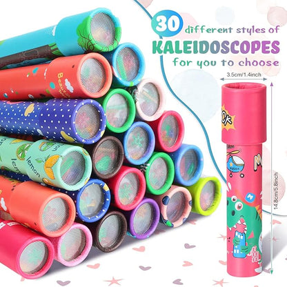 Yunsailing 30 Pcs Classic Kaleidoscopes Party Favors Vintage Mini Kaleidoscope Party Favor Educational Toy for Kids Valentine's Return Gifts School Classroom Prizes Goodie Bag Fillers(Lovely)