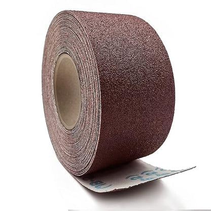 60 Grit Sandpaper Roll, 3 Inch x 49 Feet Emery Cloth Roll Aluminum Oxide Abrasive Paper Roll Continuous Sandpaper for Metalworking, Woodworker, Furniture Repair, Sanding Automotive Plumbing
