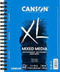 Canson XL Series Mixed Media Pad, Side Wire, 7x10 inches, 60 Sheets – Heavyweight Art Paper for Watercolor, Gouache, Marker, Painting, Drawing, Sketching