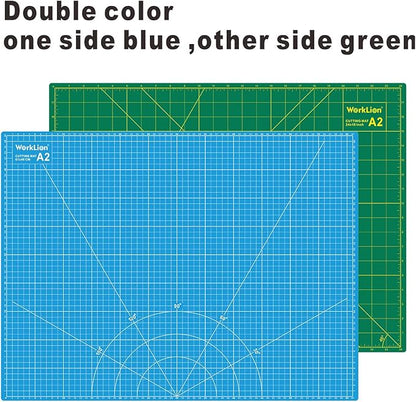 WORKLION 18'' x 24'' Large Self Healing PVC Cutting Mat, Double Sided, Gridded Rotary Cutting Board for Craft, Fabric, Quilting, Sewing, Scrapbooking - Art Project…