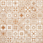 Stencils for Painting on Wood Reusable 3inch Barn Quilt Stencil for Crafts Drawing Templates for Wood Sign Fabrics Paper Card Decor