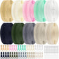 DOITEM 31 Yards 10 Pcs Sewing Zippers #3 Nylon Coil Zippers Assorted Zipper for Sewing with 40 Zipper Sliders for DIY Tailor Sewing Crafts Supplies, 10 Colors