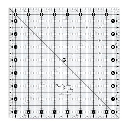 Non-Slip Square Quilt Template Ruler (8.5" x 8.5")