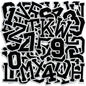 Letter and Number Iron On Patches, A-Z Alphabet and Numbers 0-9 Embroidery Applique Patch, DIY Decorative Heat Press Patches for Clothing Jeans Jackets Backpacks Hats (Black 72 Pcs)