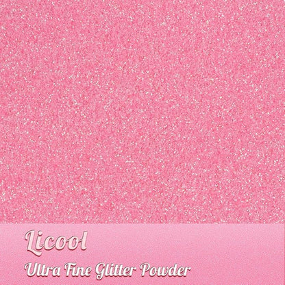 Holographic Fine Glitter, 100g/3.5oz Extra Fine Glitters Powder Packs for Resin, Craft Glitter for Tumblers Candle Slime Making, Festival Body Face Eyeshadow Nail Glitter (Light Pink)