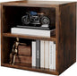 FUSUNBAO Magic DIY Storage Organizer - Stackable Cubes for Home Books, Clothes, Toys-Modular Cubby Storage System-Office Cubical-Bookcase Closet (Antique Brown, 1 Layer Cube)