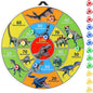 30 Inch LED Dart Board Kids Game,12PCS Sticky Balls,Indoor/Outdoor Sports Carnival Games Yard Party, Suitable for 3 4 5 6 7 8 9 10 Years Old Boys and Girls Birthday Gifts Dinosaur Toys