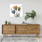 Empire Art Direct Frameless Free Floating Tempered Glass Panel Graphic Wall Art Ready to Hang, 24" x 24", Gentian Buddies, Multi-color Flower
