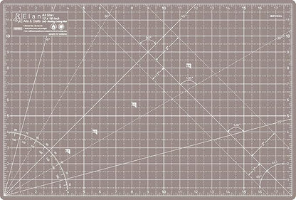Elan Cutting Mat A3 Black & Taupe, Self Healing Cutting Mat 12x18 Inch, 5-Ply Craft Board Black, Hobby Board for Crafts 12x18 Inch