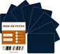 Iron on Patches, 8 Pieces Iron on Canvas Patches, Fabric Patches for Couch, Tent, Clothing, Seat, Canvas Repair Decorating Kit 3.7" by 4.9" (9.5 cm x 12.5 cm, Dark Blue)