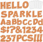 237 Pcs Glitter Bulletin Board Letters, Numbers and Punctuation, Poster Board Letters Alphabet Cut Out Cardboard Letters Accessories for Classroom Display Decorating Supplies 4inch (Orange)