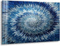 My Photostation.com 43Wx27H'' Abstract Blue Textured Glass Wall ArtTempered Glass Printing Wall Decor Large Wall Art Wall Hangings