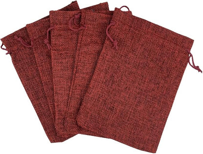Palmhomee Pack of 25 Burlap Gift Bags with Drawstring Linen Jewelry Pouches Wedding Hessian Jute Bags for Birthday Jewelry and Treat Pouches Party Wedding Favors Gift Art and DIY Craft (6x8 Inch,