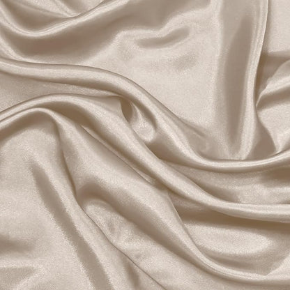 RUDONG M Beige Satin Fabric by The Yard, 5 Yard x 60 Inch Wide Silky Charmeuse Satin Fabric, Soft Satin Fabric for Wedding Decorations, Bridal Dress, Sewing, Accessories, DIY Crafts