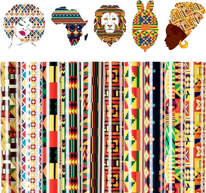 HTVRONT Kwanzaa HTV Vinyl Sheets - 11 Pack of 12x10 Inch Heat Transfer Vinyl for T Shirts, Easy Iron On Vinyl Bundle for Kwanzaa Decorations & Crafts