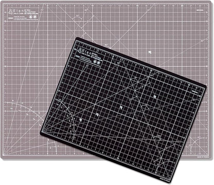 Elan Cutting Mat A2 Black & Taupe, Self Healing Cutting Mat 18x24 Inch, 5-Ply Craft Board Black, Hobby Board for Crafts 18x24 Inch