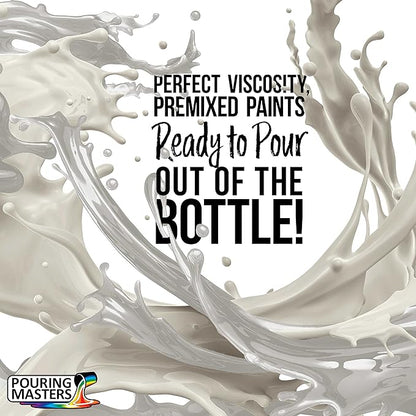 POURING MASTERS Graystone Acrylic Ready to Pour Pouring Paint - Premium 32-Ounce Pre-Mixed Water-Based - for Canvas, Wood, Paper, Crafts, Tile, Rocks and More