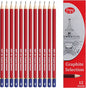 Pepy Graphite Professional Drawing Pencils - Set of 12 6H Pre-Sharpened Black Lead Pencils; Perfect for Drawing, Sketching and Shading, Graphic and Fine Art