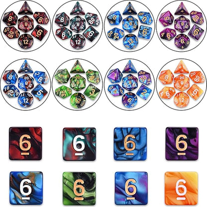 DND RPG Dice Sets 30 x 7 Polyhedral Dice (210pcs) for Dungeons and Dragons Tabletop Role Playing Adventure Games, with a Large Drawstring Bag