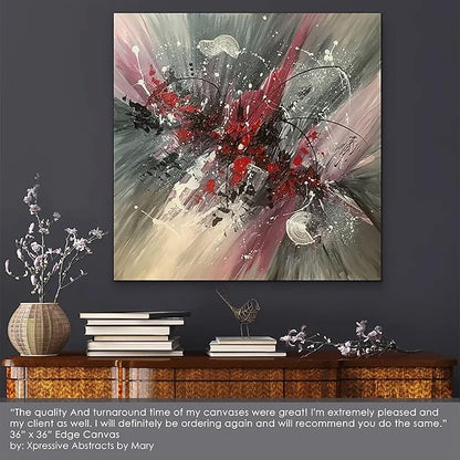 Creative Mark The Edge Deluxe Cotton 1-1/2" Deep Stretched Canvas for Painting, 4x4 Pack of 3, 14oz. Primed Weight, Universal Archival Priming, Medium Tooth, Frameless Artwork Canvas for Painters